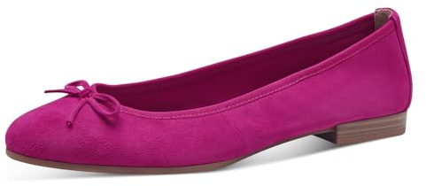 Tamaris Damen Klassische Ballerinas, Frauen Flats,Sommerschuhe,Slipper,Ballerina-Schuhe,Ballett-Schuhe,Ballet-Flats,Ausgehschuhe,Fuxia,40 EU
