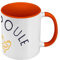 Mug de Couleur Qualité Premium Orange - Papa Poule Famille Mignon Animal - Tasse avec anse et intérieur de couleur