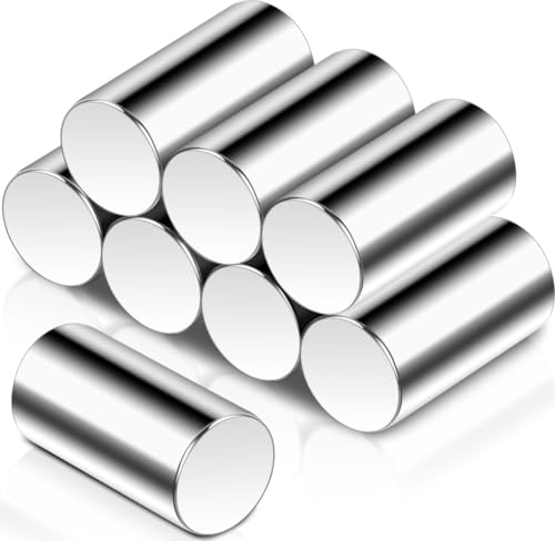 8 Stück Scheiben Magnete, 10x20mm Magnete Stark, Neodym Power Magnet Silber, Scheibenmagnet extra stark, Magnete für Magnettafel, Whiteboard, Werkstatt, Kühlschrank, Zylindermagnete