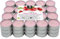 KROWN - Velas de Té Perfumadas, Velas Decorativas Aromáticas (Fresas con Nata, 60 Velas)