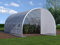 Vente-unique-Serre Tunnel avec Structure en Acier et Porte 12 m² - L300 x l400 x H200 cm - Blanc - ALOCASIA