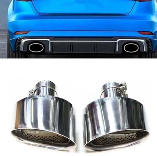 Auto-Auspuff-Endrohr für Audi A4 A5 A6 A7, Auspuff-Schalldämpfer-Spitze, Schwanz, Kehle, Auspuffanlage, Düse, Endrohr, modifiziertes Styling, Ersatzzubehör