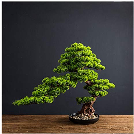 FUYAO Künstlicher Bonsai-Baum, grüne Pflanze, Simulation großer Bonsai, Willkommenskiefer, künstliche Pflanze, Innengarten, Zuhause, Büro, Desktop-Dekoration, Simulation Baumschmuck, Bonsai-Baum