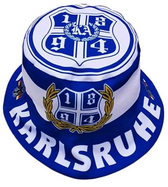 Wallitschek Fischerhut Karlsruhe (hochwertige Qualität), Fanhut, Sonnenhut, Anglerhut, Mütze, Bucket hat, Fussball