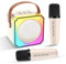 Caiord Mini Karaoke Machine for Kids,Portable Bluetooth Karaoke Machine with 2 Wireless Microphones, Kids Karaoke Machine for Birthday Home Party,Gift for Girls Boys（Beige）