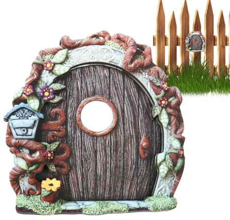 Wichteltür | 2D Feengarten Wichteltür - Baumstumpf Dekorationen, Elfentür Dekoration, Outdoor Fee Baumschmuck für Baumstamm