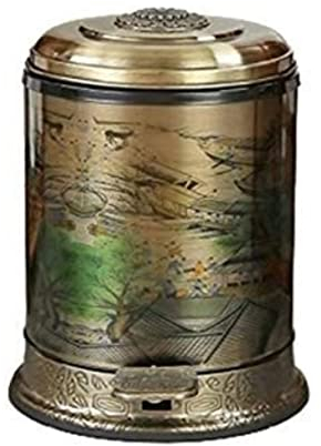 OUYUE Poubelle Cuisine Poubelle Vintage Rétro pour Poubelle De Chambre À Coucher avec Couvercle Poubelles À Pédale Poubelles De Recyclage Domestiques Corbeille à Papier Chambre(B)