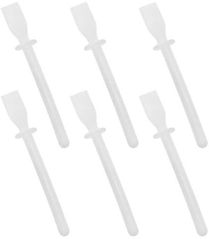 Dsjnf White Plastic Glue Applicator Glue Applicator Plastic Spatula Disposable Mixing Tool Silicone applicator Applicator 6PCS