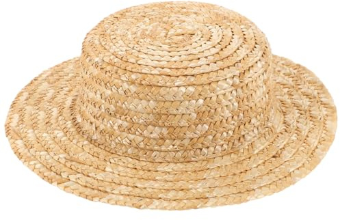 Abaodam Miniature Round Top Hat Straw Hat for Dolls Inner Diameter for Crafts Photo Props and Home Decor Lightweight and