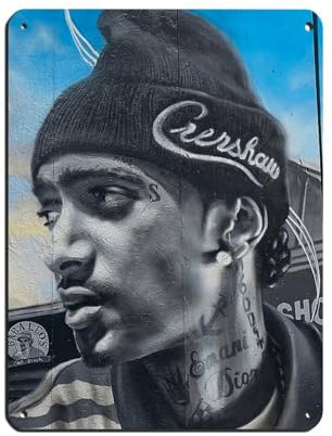 Hip-Hop Rapper Nipsey Hussle Poster, Blechschild, Vintage, Metall, Pub, Club, Café, Bar, Zuhause, Wandkunst, Dekoration, Poster, Retro, 30 x 40 cm