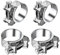 Yemiany 4pcs Abrazaderas Escape Coche 60-63 mm – Acero Inoxidable para Tubo de Escape Moto, Tubo de Escape de Acero Inoxidable, Abrazadera para Tubo de Escape