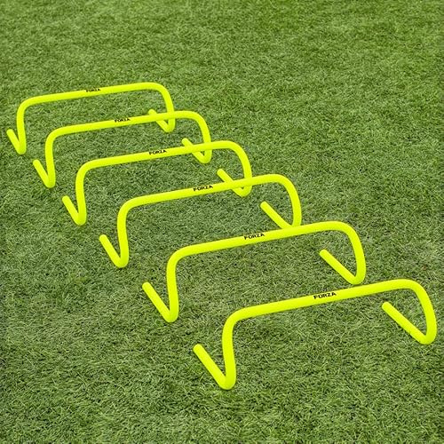 FORZA Obstáculos de Entrenamiento de Velocidad/Agilidad [Paquete de 6] | Equipo Multideportivo - Set de Fitness y Agilidad | 3 Tamaños con Bolsa de Transporte Opcional