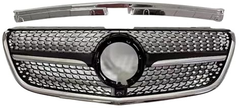 Kühlergrill Diamant-Frontgrill-Stoßstange 2015–2023 Passend Für Mercedes Für Benz Für Vito V W447 V250 V300 V260 Tuning-Bodykit Kühlergrill Grill(20-23 Black)