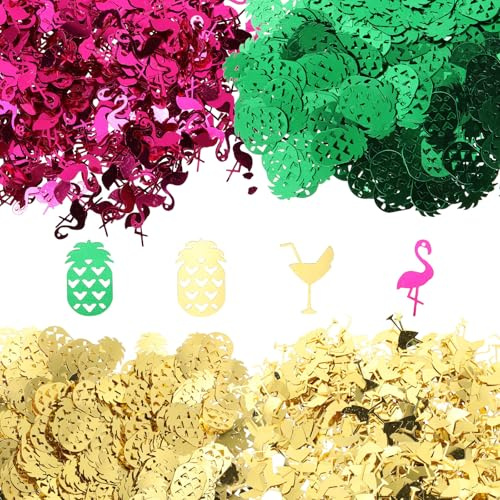 OSALADI Sommerliches Hawaii Konfetti Leichtes PVC Party Konfetti Buntes Tischdekor für Strandparty Hochzeit Geburtstag