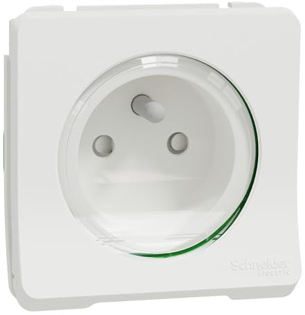 Schneider Electric - Mureva Styl - Prise courant 2P+T - composable - IP55 IK08 - connex auto - blanc - MUR39133