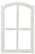 Posiwio Deko-Fensterrahmen Holz- Rahmen Fenster-Attrappe Holz Shabby weiß gewischt Vintage