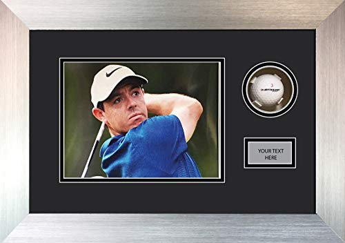 Kwik Picture Framing Ltd Signed golf ball display case Black Mount - Silver Frame