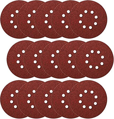 30x Klettscheiben Ø 150mm 8 Loch Klett Schleifpapier Exzenterschleifer Schleifscheiben Klettschleifscheiben Klettbefestigung z.B. für Hilti WFE DeWALT Makita Körnung 100