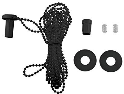 Victoria M. Zugkette für Klemmfix Doppelrollo Duorollo, Ersatzteil Zubehör für Rollos, 300 cm, Kürzbar, Schwarz