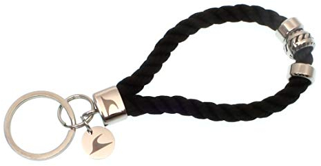 WAVEPIRATE® Segeltau Schlüsselanhänger Keychain K Wave Silver Schwarz Damen Herren