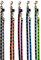 elropet Hundeleine Doppelleine Pfötchen für kleine Hunde 3/4/5-fach verstellbar 2-5m (5,00m 5-Fach verstellbar, Schwarz-Orange)