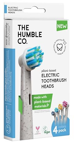 Humble Electric Toothbrush Heads Plant Based Soft - Compatible with Oral-B Electric Toothbrushes - 4 Pack