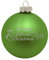 Deitert Weihnachtskugel mit Wunschtext Gravur, Ø 8cm, personalisierte Christbaumkugel aus Glas (matt), Individueller Weihnachtsbaumschmuck Namen oder Spruch, Babys First Christmas, Hellgrün