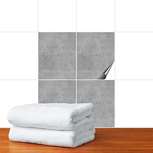 FoLIESEN - Fliesenaufkleber 20x25 cm | Deko-Aufkleber für Küche & Bad | Fliesen-Folie zum Aufkleben | Black Slate, .:5 Stück