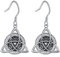 Wikinger Schmuck Keltischer Knoten Ohrringe für Damen - 925 Sterling Silber Amulett Schutz Viel Glück Triskele