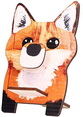 CHICIRIS Schmuckständer in Tierform, Einzigartiges Schönes Design, Natürlicher, Geruchloser Brillenständer aus Verbundholz(Fuchs)