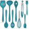 Joyfair Juego de 9 utensilios de cocina de silicona (9 unidades), color azul