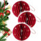 weihnachtliche Schmuck Dekoration (Kugel 3er Set, Rot)