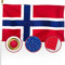 XIFAN Premium Nylon Norwegen Norwegen Norwegen Flagge 7.6x12.7 cm Outdoor, doppelseitig, strapazierfähig, langlebig, mit genähten Streifen/4 Stitch Hemming/Messing Grommets