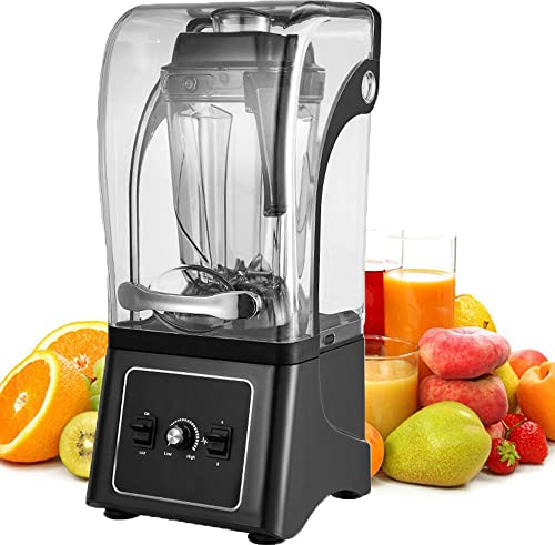 ADITAM 4l Multifunctional Blender, Ice Breaker with 8mm Thick Soundproof Lid, Silent Wall Breaker with Lid, 8pcs Jagged Stereoscopic Thickened Oblique Stainless Steel Blades,Black-B Double the comfort