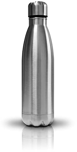 RE-GEN 500ml Stainless Steel Water Bottle Metal Twin Wall Vacuum Insulated Drinking Flask | 12 Hours Hot or Cold | Ideal for Sports, Outdoor, Gym, Home, Work, Travel