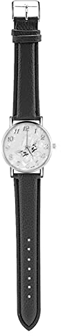 Tbest Damen Uhr,Reloj, Günstige Damenuhren Modische Pu-Lederband Quarzuhr Damen Weiblich Analog Armbanduhren Weiß (Schwarz)