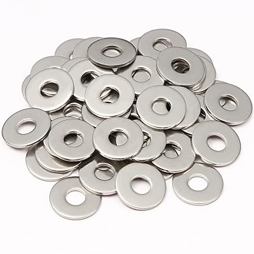 AMLOOPH M4 Washers, M4 x 16mm Metal Flat Penny Washer Thickness 1mm- A2 304 Stainless Steel Washers (20 Pack), Large OD Plain Wide Metal Round Flat Spacer Repair Washer for Screws Bolts