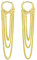 Ohrringe Gold Creolen Kette Damen, Silber 925 Creolen 14K Vergoldet Ohrringe Kette Boho Creolen Kleine mit Kette, Anhänger Ohrringe Gold Vintage Creolen mit Ketten