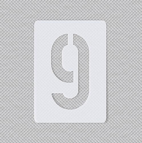 Schablone einzelne Zahl -9- Ziffernhöhe: 18cm ● Nummer für: Schilder ● Tür ● Hausnummern