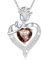 MISUMOR Halskette Damen mit Herz Anhänger Geburtsstein Schmuck Damen Weihnachten Geschenke für Frauen Freundin Mutter Geburtstag Valentinstag Hochzeitstag Muttertag Jahrestag,