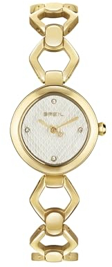 Breil Uhr Damen Flake Ziffernblatt Weiss Bewegung NUR Zeit Quartz e Bracelet Farbiger Stahl Gold TW2028