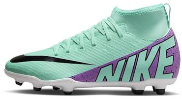 Nike Jr Superfly 9 Club Fg/MG, Alto, Hyper Turq Fucsia Dream Black White, 38.5 EU