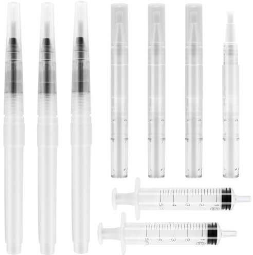 Sheryl&Rain Touch Up Paint Pen 15ml+3ml,9Pcs Wall Repair Kit,Refillable Paint Pens for Walls,Touch Up Paint Brush,Paint Touch Up Pen Refillable for Walls Wooden Floor Furniture Cabinets Desk Window