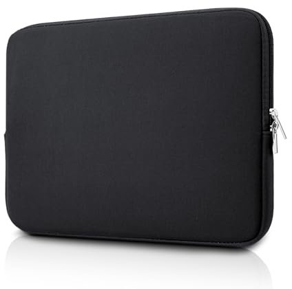 jooeer 15.6 Inch Laptop Sleeve Case for Chromebook Notebook 15.6, Soft Padded Computer Cover Protective Slim Bag for Women Men, Black