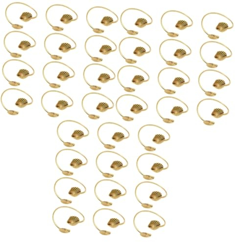 DECHOUS 3 Sets Serviettenhalter Freistehende Serviettenringe Muscheldesign Serviettenschnallen Elegante Geschirrverzierungen 12 Stück * 3