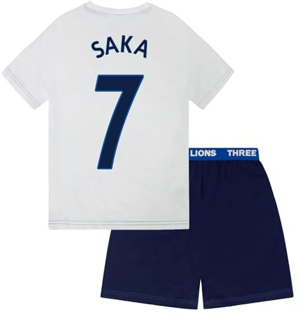 England Three Lions Boys Saka 7 Short Pyjamas 6-7 Years