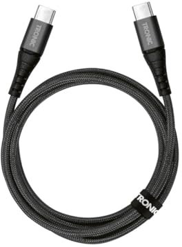 Silvercrest TRONIC Lade- und Datenkabel unterstützt PD-Schnellladen und Datentransfer (Typ C auf C, Schwarz)