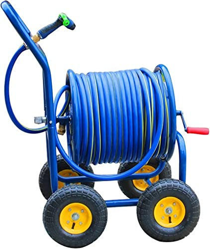schlauchtrommel Gartenschlauchwagen Mit Schlauch, Großes, Von Hand Geschobenes Wasserrohr-Aufbewahrungsregal Mit Rädern, Wand- Und Bodenwasserrohrregal For Die Haushaltsreinigung Mit Wasserrohr, Garte