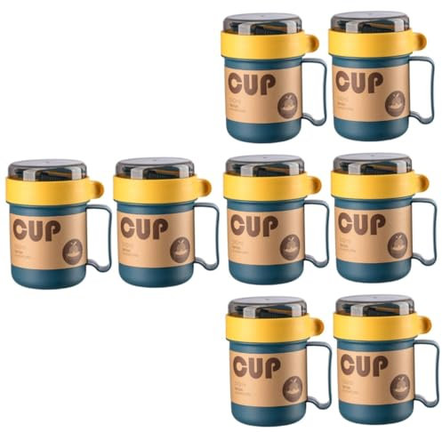 Alipis Bocal Pour Soupe 8 Pièces Tasse à Soupe Tasse Mug Cafe Verre Cafe Verre à Café Pot Alimentaire Tasse De Lait Servir Vaisselle Pp Blue