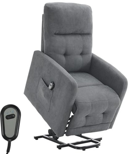 LEADZM Fauteuil Releveur Électrique Relax avec Inclinaison Réglable et Repose-Pieds, Télécommande Incluse